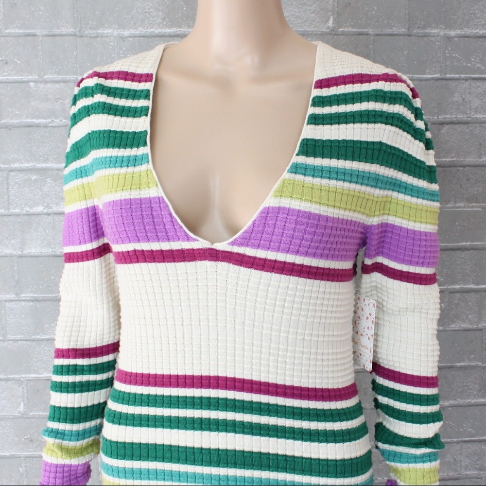 Free People Gidget Striped Knit Sweater Dress - Picture 6 of 8